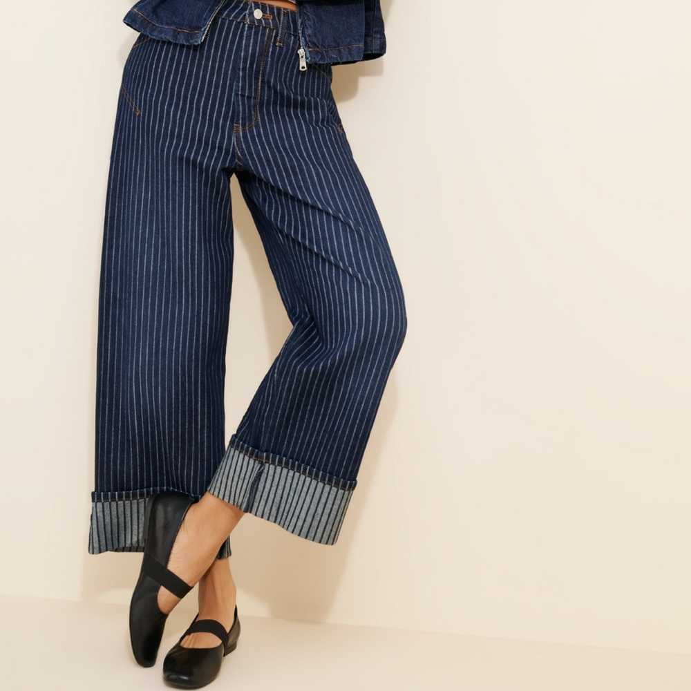 Anthropologie Pilcro High Rise Carpenter Barrel Jeans size 31